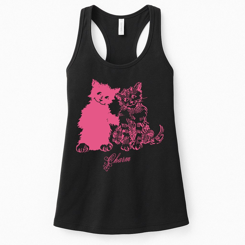 Clairo Store Charm Cat Friends Womens Tank Top