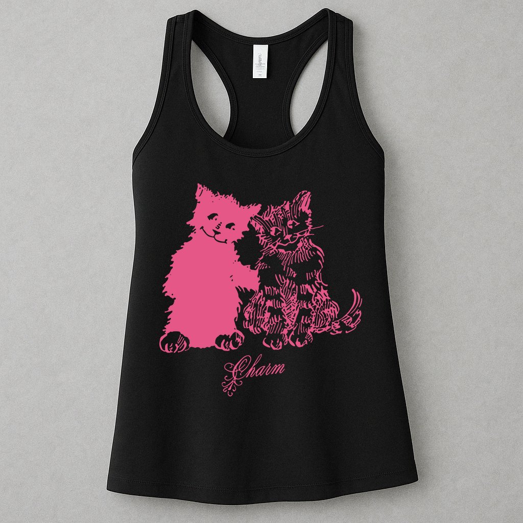 Clairo Store Charm Cat Friends Womens Tank Top