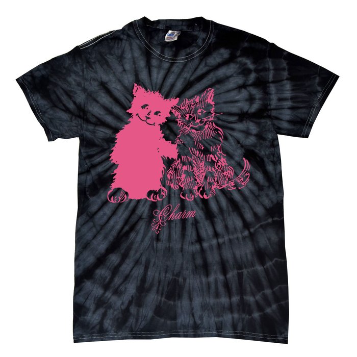 Clairo Store Charm Cat Friends Tie-Dye T-Shirt