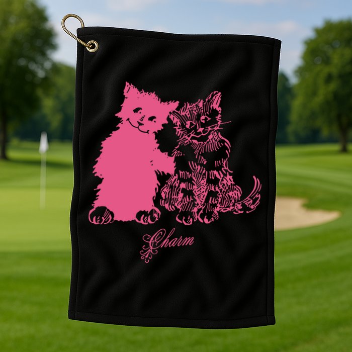 Clairo Store Charm Cat Friends Golf Towel