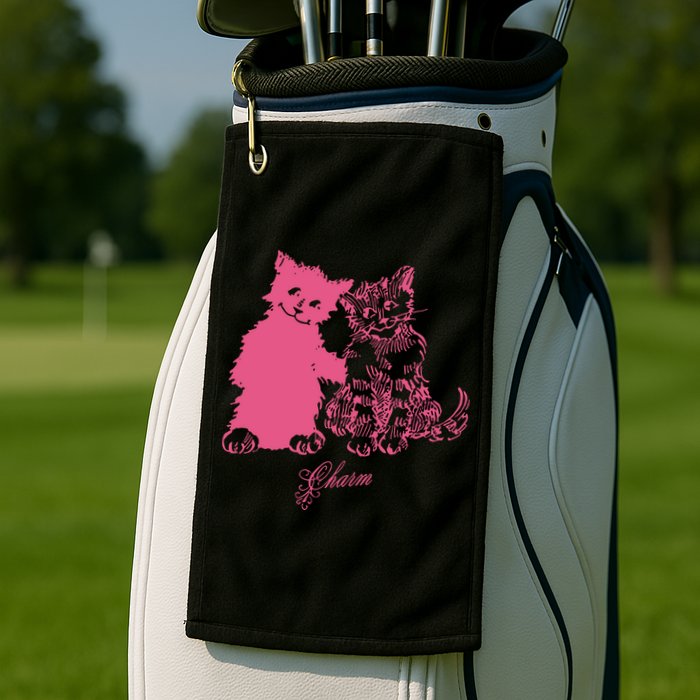 Clairo Store Charm Cat Friends Golf Towel