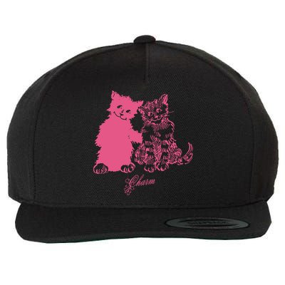 Clairo Store Charm Cat Friends Wool Snapback Cap