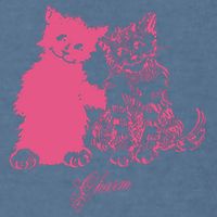 Clairo Store Charm Cat Friends Garment-Dyed Sweatshirt