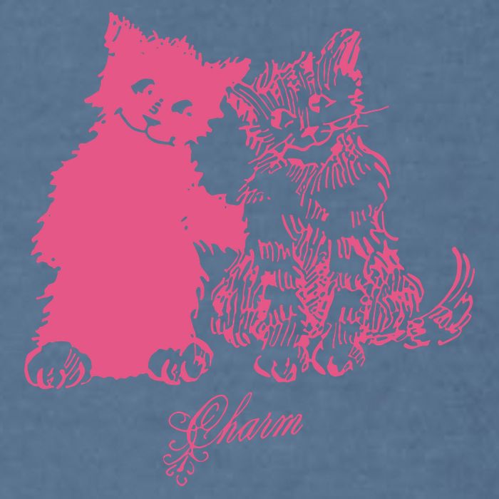 Clairo Store Charm Cat Friends Garment-Dyed Sweatshirt