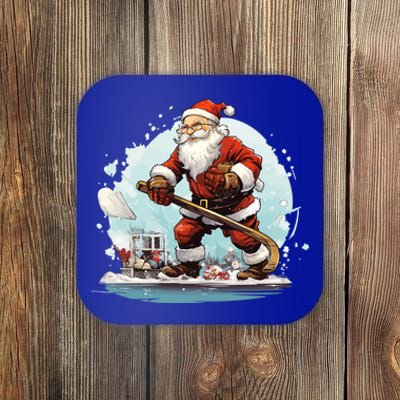 Christmas Santa Claus Hockey Xmas Great Gift Coaster