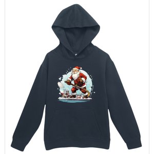 Christmas Santa Claus Hockey Xmas Great Gift Urban Pullover Hoodie