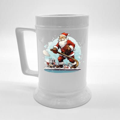 Christmas Santa Claus Hockey Xmas Great Gift Beer Stein