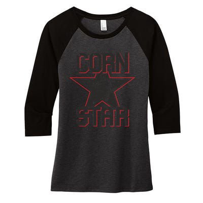 Corn Star Women's Tri-Blend 3/4-Sleeve Raglan Shirt