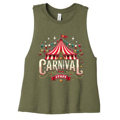 Carnival Staff Circus Matching Women's Racerback Cropped Tank