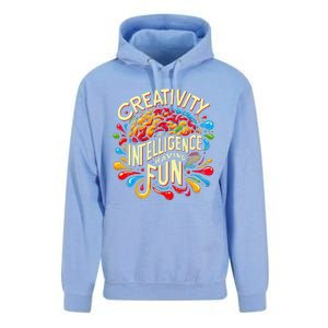 Colorful Saying Creativity Intelligence Having Fun Teacher Unisex Surf Hoodie