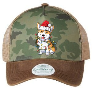 Corgi Santa Christmas Tree Lights Xmas Legacy Tie Dye Trucker Hat