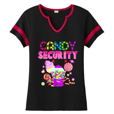 Candy Security Candyland Costume Teens Adult Ladies Halftime Notch Neck Tee