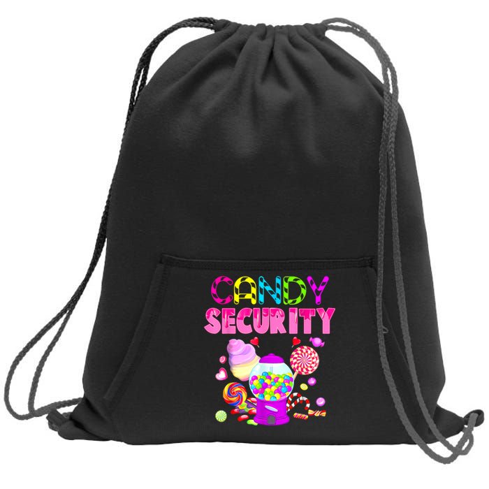 Candy Security Candyland Costume Teens Adult Sweatshirt Cinch Pack Bag