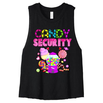 Candy Security Candyland Costume Teens Adult Women's Racerback Cropped Tank