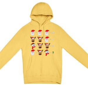 Christmas Santa Claus Fraction Cute Xmas Cookie Math Teacher Premium Pullover Hoodie