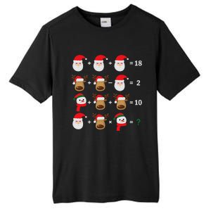 Christmas Santa Claus Fraction Cute Xmas Cookie Math Teacher Tall Fusion ChromaSoft Performance T-Shirt