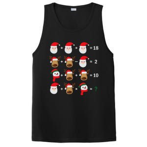 Christmas Santa Claus Fraction Cute Xmas Cookie Math Teacher PosiCharge Competitor Tank