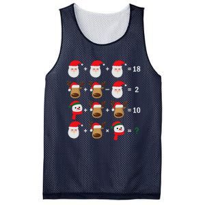 Christmas Santa Claus Fraction Cute Xmas Cookie Math Teacher Mesh Reversible Basketball Jersey Tank