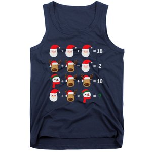 Christmas Santa Claus Fraction Cute Xmas Cookie Math Teacher Tank Top