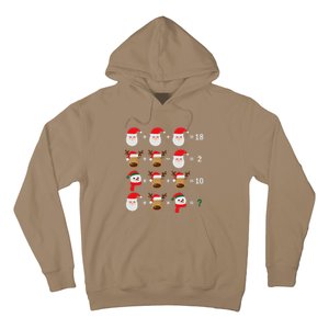 Christmas Santa Claus Fraction Cute Xmas Cookie Math Teacher Hoodie