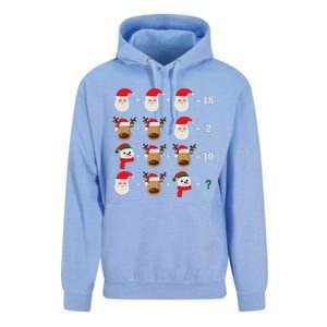 Christmas Santa Claus Fraction Cute Xmas Cookie Math Teacher Unisex Surf Hoodie