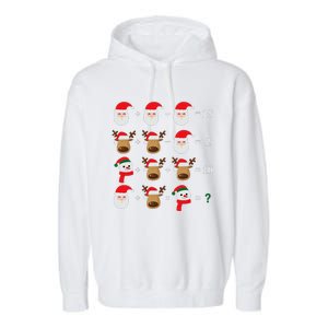 Christmas Santa Claus Fraction Cute Xmas Cookie Math Teacher Garment-Dyed Fleece Hoodie