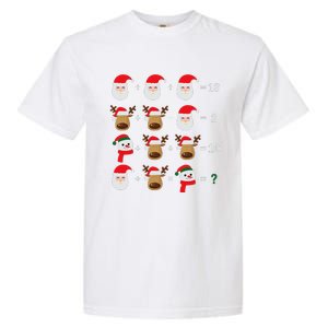 Christmas Santa Claus Fraction Cute Xmas Cookie Math Teacher Garment-Dyed Heavyweight T-Shirt