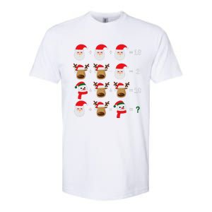 Christmas Santa Claus Fraction Cute Xmas Cookie Math Teacher Softstyle CVC T-Shirt