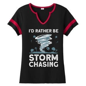 Cool Storm Chasing Hurricane Hunter Ladies Halftime Notch Neck Tee