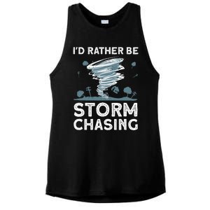 Cool Storm Chasing Hurricane Hunter Ladies PosiCharge Tri-Blend Wicking Tank