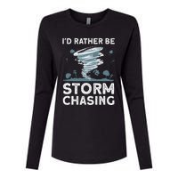 Cool Storm Chasing Hurricane Hunter Womens Cotton Relaxed Long Sleeve T-Shirt