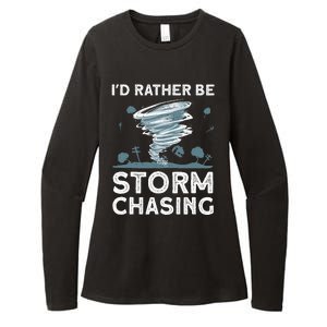 Cool Storm Chasing Hurricane Hunter Womens CVC Long Sleeve Shirt