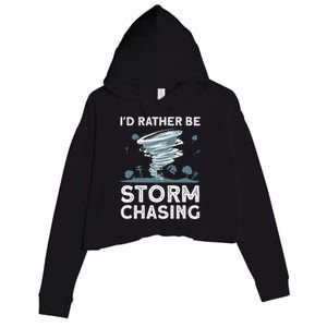 Cool Storm Chasing Hurricane Hunter Crop Fleece Hoodie