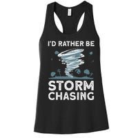 Cool Storm Chasing Hurricane Hunter Women's Racerback Tank