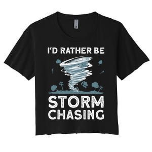 Cool Storm Chasing Hurricane Hunter Women's Crop Top Tee