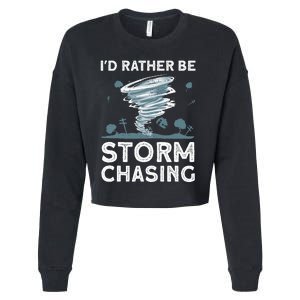 Cool Storm Chasing Hurricane Hunter Cropped Pullover Crew