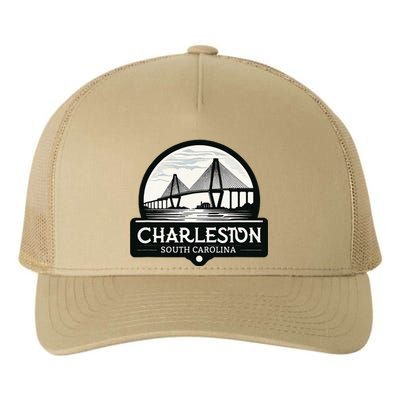 Charleston South Carolina Ravenel Bridge Skyline Yupoong Adult 5-Panel Trucker Hat