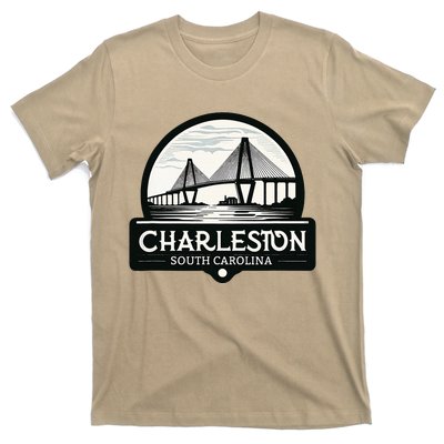 Charleston South Carolina Ravenel Bridge Skyline T-Shirt