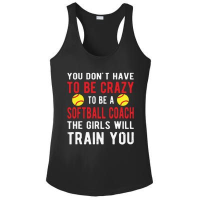 Crazy Softball Coach Softball Coaching Ladies PosiCharge Competitor Racerback Tank