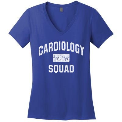 Cardiology Squad Cardiologist Cardiac Doctor Nurse Tech Gift Women's V-Neck T-Shirt