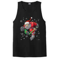 Christmas Santa Claus Player Ice Hockey Funny PosiCharge Competitor Tank