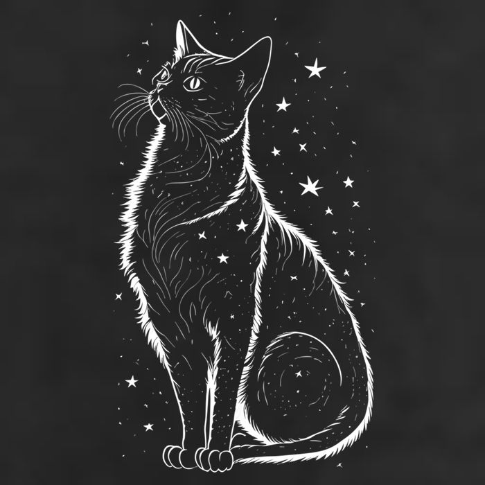 Cat Silhouette Cosmic Galaxy Cat Mom Cat Dad Cat Lover Cool Gift 7 Panel Mesh Trucker Snapback Hat
