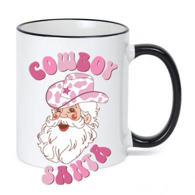 Cow Santa Christmas Cow Cow Funny Howdy Christmas Gift 11oz Black Color Changing Mug