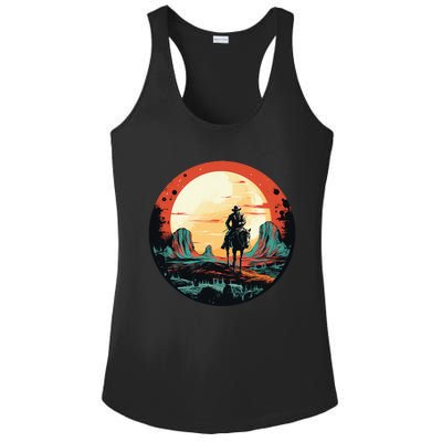 Cool Space Cowboy With Horse Costume Ladies PosiCharge Competitor Racerback Tank