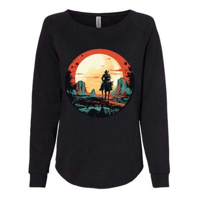 Cool Space Cowboy With Horse Costume Womens California Wash Sweatshirt