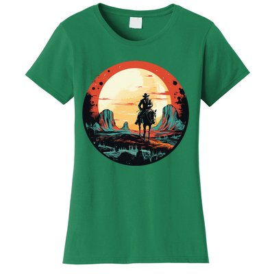 Cool Space Cowboy With Horse Costume Women's T-Shirt