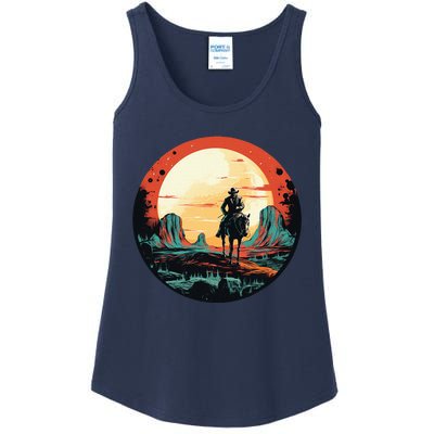 Cool Space Cowboy With Horse Costume Ladies Essential Tank