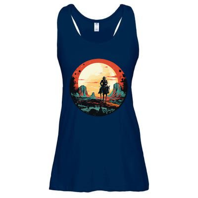 Cool Space Cowboy With Horse Costume Ladies Essential Flowy Tank