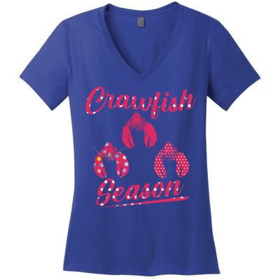 Crawfish Season Crayfish Cook Boil Lobster Gift Women's V-Neck T-Shirt