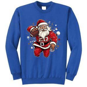 Christmas Santa Claus Football Xmas Meaningful Gift Tall Sweatshirt